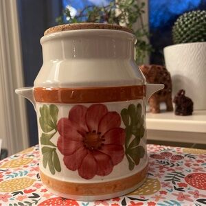 Vintage Floral Ceramic Jar